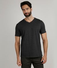 Camiseta-Masculina-Basica-Manga-Curta-Gola-V-Cinza-Mescla-Escuro-8472842-Cinza_Mescla_Escuro_1