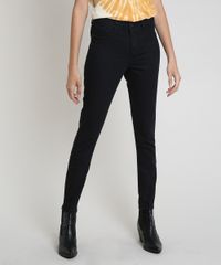 Calca-Jeans-Feminina-Cigarrete-Cintura-Alta-Preta-9042824-Preto_1