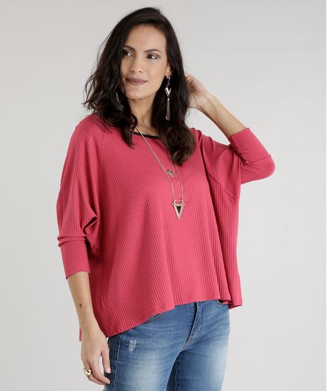 Blusa-Canelada-Ampla-Rosa-Escuro-8651690-Rosa_Escuro_1