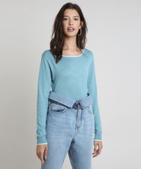 Sueter-Feminino-Basico-em-Trico-Decote-Redondo-Verde-Agua-9325451-Verde_Agua_1