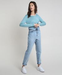 Sueter-Feminino-Basico-em-Trico-Decote-Redondo-Verde-Agua-9325451-Verde_Agua_3