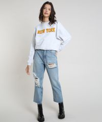 Blusao-Feminino--New-York--em-Moletom-Cinza-Mescla-Claro-9901726-Cinza_Mescla_Claro_3
