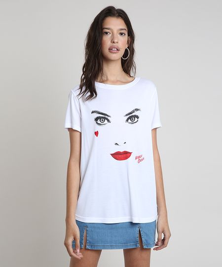 Blusa-Feminina-Arlequina-Manga-Curta-Decote-Redondo-Branca-9897590-Branco_1