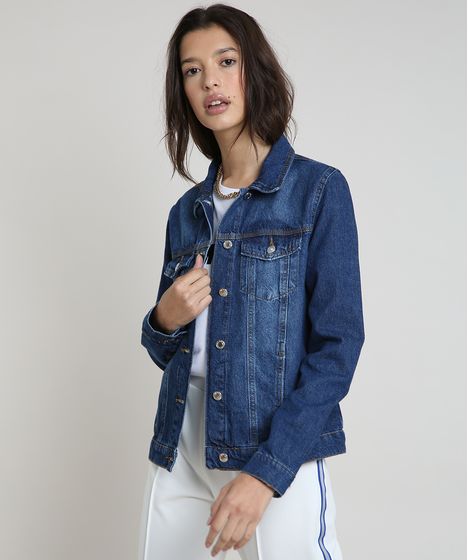 jaqueta jeans feminino