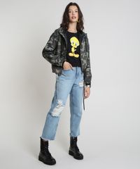 Jaqueta-Corta-Vento-Feminina-Estampada-Camuflada-com-Capuz-Verde-Militar-9786532-Verde_Militar_3