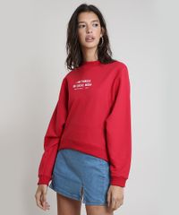 Blusao-Feminino--I-Am-Famous-on-Social-Media--em-Moletom-Vermelho-9901727-Vermelho_1