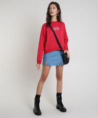 Blusao-Feminino--I-Am-Famous-on-Social-Media--em-Moletom-Vermelho-9901727-Vermelho_3