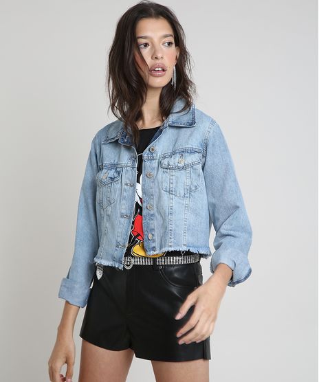 Jaqueta-Jeans-Feminina-Cropped-com-Barra-Desfiada--Azul-Claro-9885746-Azul_Claro_1