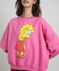 Blusao-Feminino-Lisa-Simpsons-em-Moletom-com-Capuz-Rosa-9914716-Rosa_4