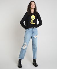 Blusao-Feminino-Cropped-Piu-Piu-em-Moletom-Preto-9941927-Preto_3