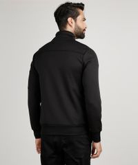 Jaqueta-Masculina-Slim-com-Recortes-e-Bolsos-Gola-Alta-Preta-9782699-Preto_2