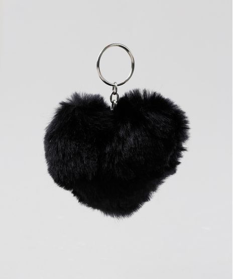 Chaveiro-Coracao-em-Pelucia-Preto-9899814-Preto_1