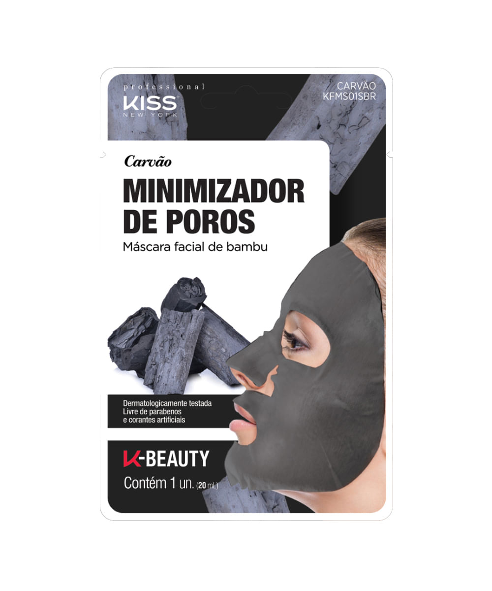 Kiss NY Professional Máscara Facial de Bambu - Carvão único