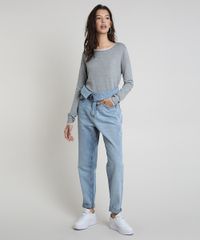 Sueter-Feminino-Basico-em-Trico-Decote-Redondo-Cinza-Mescla-Claro-9325451-Cinza_Mescla_Claro_3