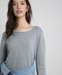 Sueter-Feminino-Basico-em-Trico-Decote-Redondo-Cinza-Mescla-Claro-9325451-Cinza_Mescla_Claro_4