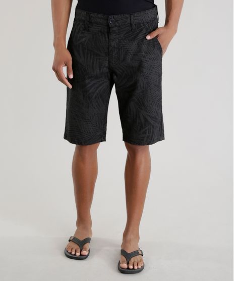 Bermuda-Estampada-de-Folhagens-Preta-8589850-Preto_1