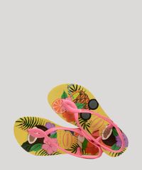 Rasteirinha-Infantil-Havaianas-Slim-Luna-Estampada-Tropical-Amarela-9918387-Amarelo_3