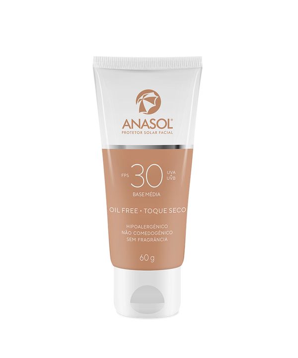 Anasol Protetor Solar Facial Base Média FPS 30 Único 60 G