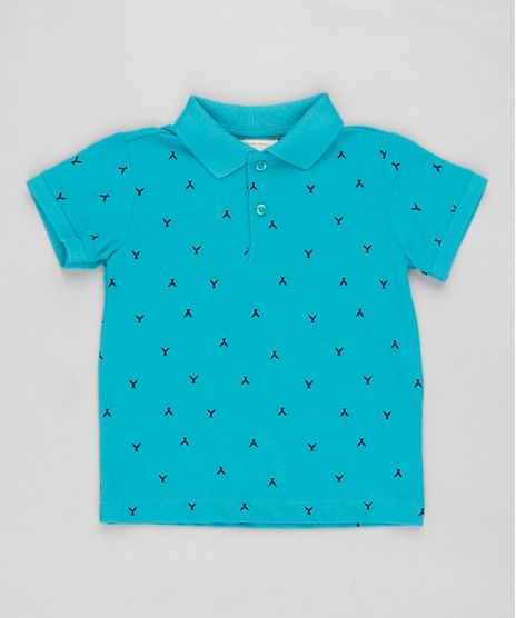 Polo-Infantil-em-Piquet-Estampado-de-Baleia-Manga-Curta-Verde-agua-9863355-Verde_Agua_1