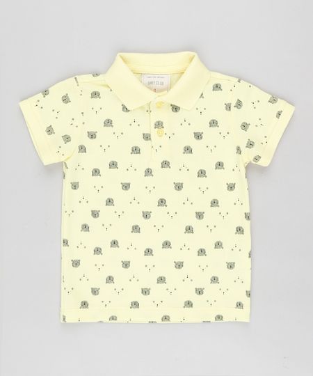 Polo-Infantil-em-Piquet-Estampado-de-Ursinho-Manga-Curta-Amarela-9863354-Amarelo_1 Polo-Infantil-em-Piquet-Estampado-de-Ursinho-Manga-Curta-Amarela-9863354-Amarelo_1