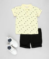 Polo-Infantil-em-Piquet-Estampado-de-Ursinho-Manga-Curta-Amarela-9863354-Amarelo_3