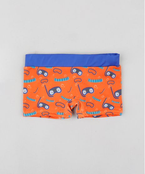 Sunga-Infantil-Boxer-Estampada-Mergulhador-com-Protecao-UV50--Laranja-9888621-Laranja_1