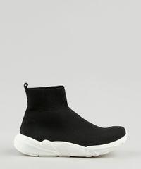 Tenis-Meia-Feminino-Oneself-Cano-Alto-Knit-Preto-9907815-Preto_2