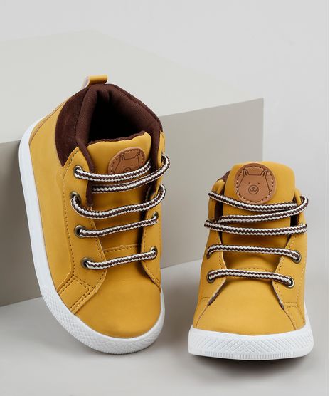 Bota-Coturno-Infantil-Baby-Club-com-Recorte-em-Suede-Mostarda-9914117-Mostarda_1