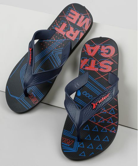Chinelo-Masculino-Rider-Estampado-com-Textura-Preto-9941717-Preto_1