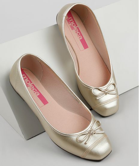 Sapatilha-Feminina-Moleca-Bico-Quadrado-Metalizada-com-Laco-Dourada-9849412-Dourado_1