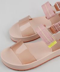 Papete-Feminina-Zaxy-Way-Transparente-com-Velcro-Rose-9941627-Rose_3