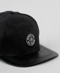 Bone-Masculino-Aba-Reta--Brklyn--em-Suede-Preto-9561297-Preto_3