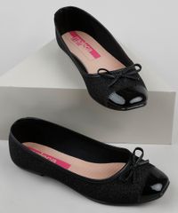 Sapatilha-Feminina-Moleca-Bico-Quadrado-com-Laco-e-Brilho-Preta-9849414-Preto_1