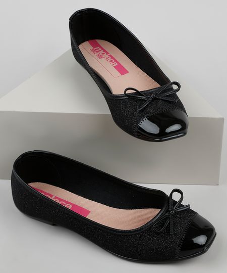 Sapatilha-Feminina-Moleca-Bico-Quadrado-com-Laco-e-Brilho-Preta-9849414-Preto_1