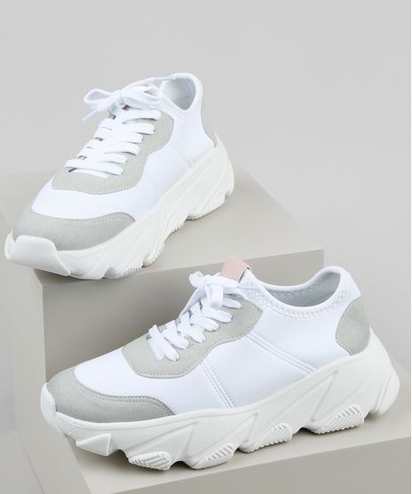 Tenis-Feminino-Oneself-Sneaker-Chunky-com-Recortes-Branco-9906439-Branco_1