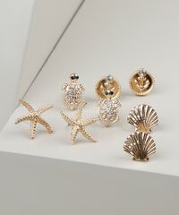 Kit-de-4-Brincos-Femininos-Dourado-9860299-Dourado_2