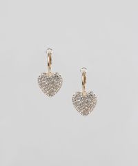 Brinco-Feminino-de-Coracao-com-Strass-Dourado-9860347-Dourado_1