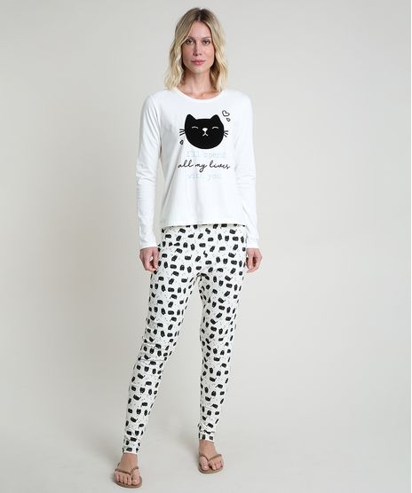 Pijama-Feminino-Gatinho-Manga-Longa-Off-White-9881899-Off_White_1