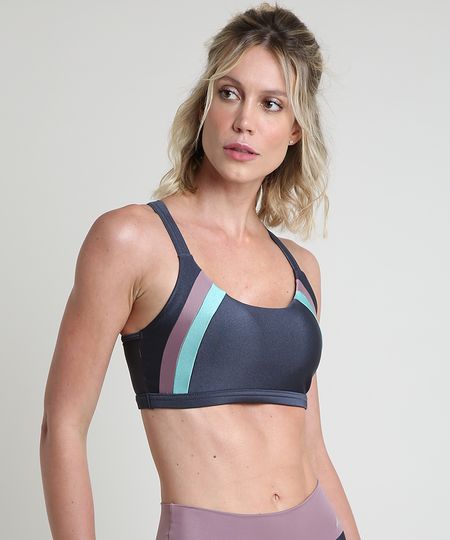 Top-Feminino-Esportivo-Ace-Color-Block-com-Bojo-Removivel-Decote-Nadador-Chumbo-9889329-Chumbo_1 Top-Feminino-Esportivo-Ace-Color-Block-com-Bojo-Removivel-Decote-Nadador-Chumbo-9889329-Chumbo_1