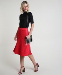 Blusa Canelada Gola Alta Manga Curta Preta Inteiro