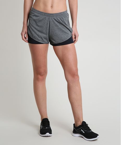 Short-Feminino-Esportivo-Ace-Running-com-Sobreposicao-Cinza-Mescla-Escuro-9875370-Cinza_Mescla_Escuro_1