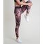 Calca-Legging-Feminina-Esportiva-Ace-Estampada-de-Folhagem-Coral-9875017-Coral_1