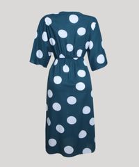 Saida-de-Praia-Kaftan-Estampada-de-Poa-Curta-Manga-Curta-Verde-Escuro-9887842-Verde_Escuro_2