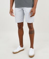 Bermuda-Masculina-Reta-Texturizada-Cinza-Mescla-Claro-9387762-Cinza_Mescla_Claro_1