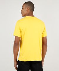 Camiseta-Masculina--Stop-Overposting--Manga-Curta-Gola-Careca-Amarela-9902065-Amarelo_2