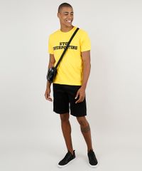Camiseta-Masculina--Stop-Overposting--Manga-Curta-Gola-Careca-Amarela-9902065-Amarelo_3