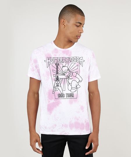 Camiseta-Masculina--Homerpalooza--Os-Simpsons-Estampada-Tie-Dye-Manga-Curta-Gola-Careca-Branca-9885392-Branco_1