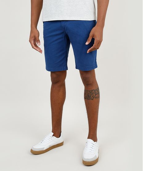 Bermuda-de-Sarja-Masculina-Slim-com-Bolsos-Azul-Royal-9895988-Azul_Royal_1
