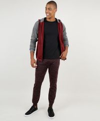 Calca-Masculina-Relaxed-em-Moletom-com-Cordao-e-Bolsos-Vinho-9810670-Vinho_3