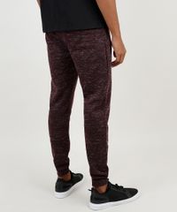 Calca-Masculina-Relaxed-em-Moletom-com-Cordao-e-Bolsos-Vinho-9810670-Vinho_4